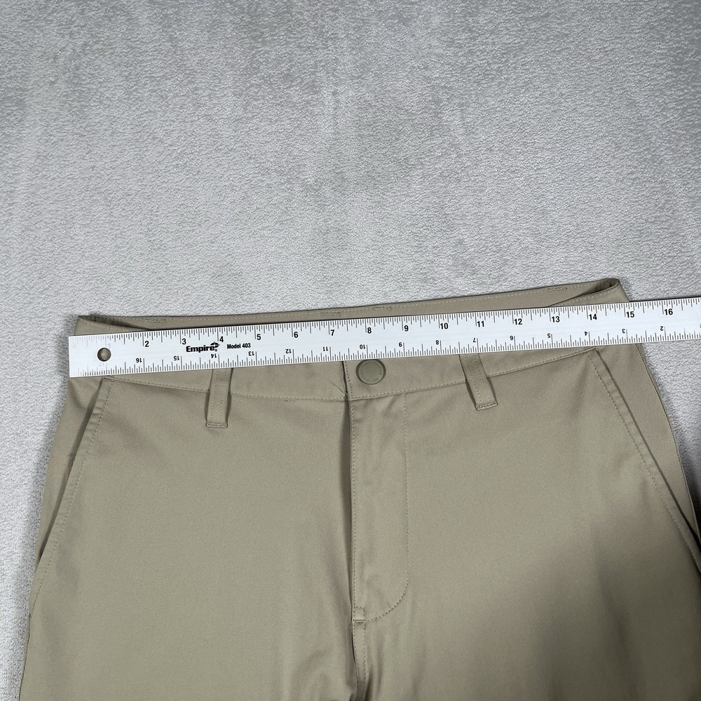 Rhone Mens Size 28 Golf Jogger Pants Khaki Beige Technical Stretch Ankle Zip - Picture 4 of 10